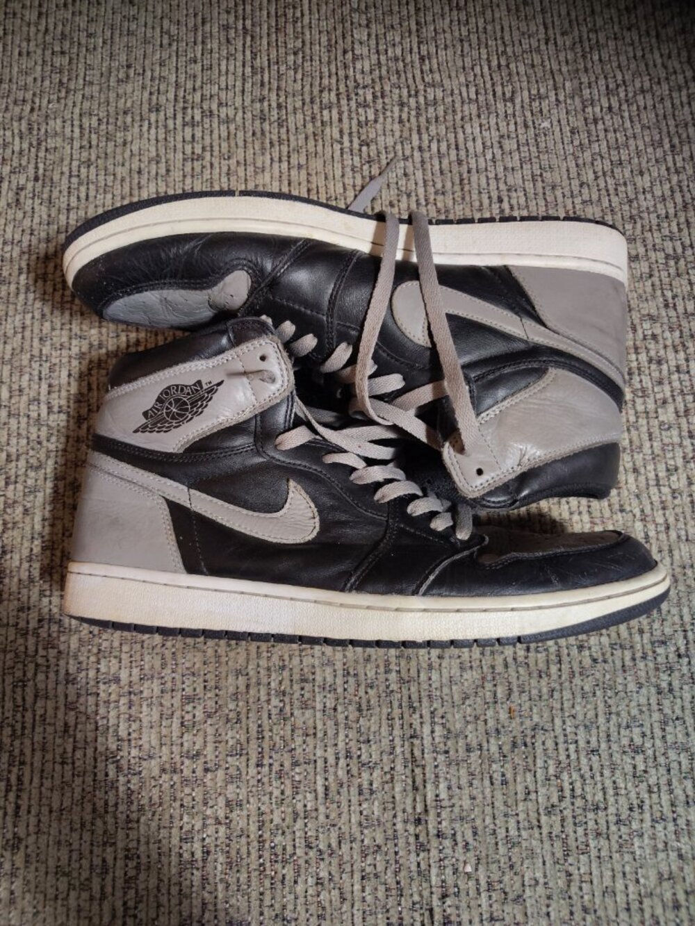 Nike Air Jordan High-Top Sneakers Black/Grey Size 12